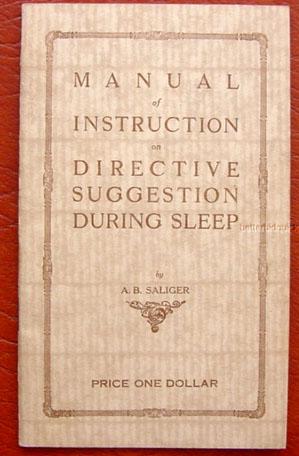 Psycho-phone Manual of Instruction on Directive Suggestion During Sleep
