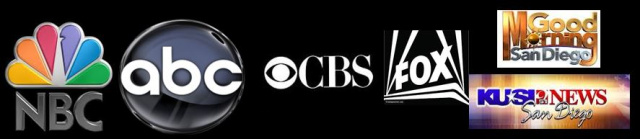 NBC, ABC, CBS, FOX, KUSI, Good Morning San Diego Logo Banner