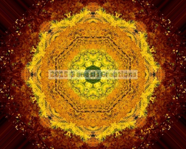 Autumn Sunrise Mandala by medium Bonnie Vent