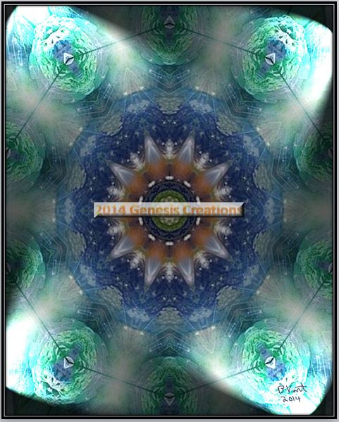 Green Lit Pools spiritual art/mandala